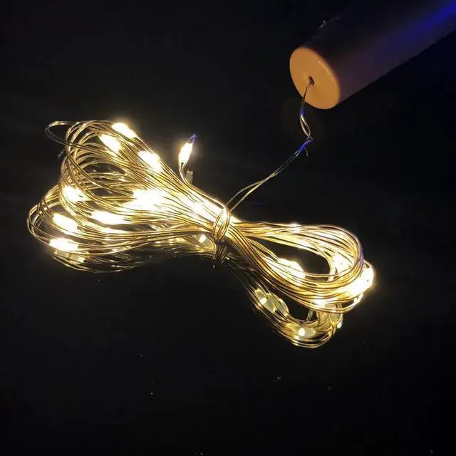 Main image of 1M 10LEDs Garland Copper Wire Corker String Fairy Wine Bottle Lights for Glass Craft  Year Party Valentines Wedding DIY Decor
