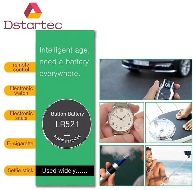 Alt view image 3 of 6 - 2020  10pcs AG0 379 SR63 LR69 LR521 379A 1.55V Button Batteries For Watch Toys Remote SR521SW D379 Cell Coin Alkaline Battery