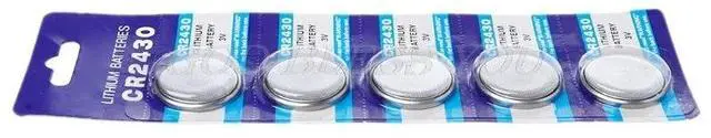 Alt view image 2 of 6 - 5PCS Button Battery CR2430 3V Electronic Lithium Coin Cell Batteries DL2430 BR2430 ECR2430 KL2430 EE6229 Watch Toy Headphone
