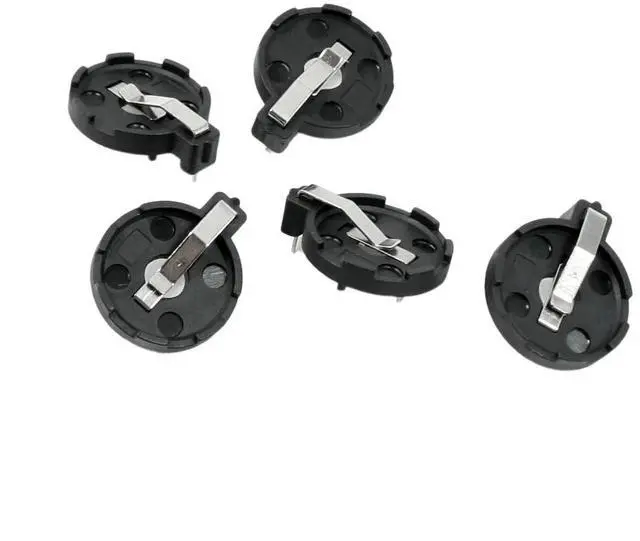 Main image of CR2016 2025 2032 Coin Cell Button Battery Holder Socket Black 5 Pcs