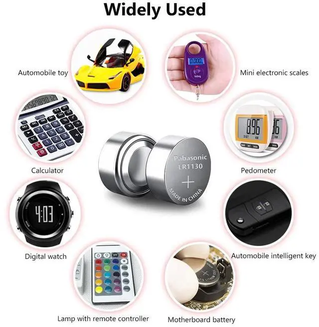 Alt view image 6 of 6 - 10Pcs AG10 Battery LR1130 Coin Button Cells 1.5V LR54 189 L1131 SR1130 G10 V10GA 389 Alkaline For Watch Toys Button Cell Battery