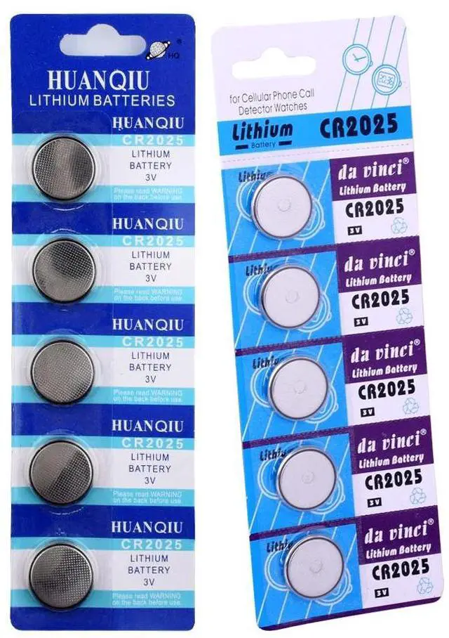 Alt view image 2 of 6 - 5pcs 3V CR2025 Lithium Button Coin Cells 2025 DL2025 KCR2025 ECR2025 BR2025 L12 208-205LM2025 5003LC ST-T14 LF1/2V Battery