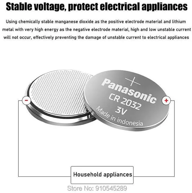 Alt view image 3 of 6 - 10pcs 3v CR2032  Brand  Battery For Button Cell Coin Batteries For Watch Computer Toys Voice Recorders