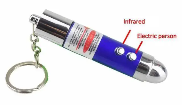 Alt view image 6 of 6 - Funny 2 In1 Red Dot Laser Light Toy Laser Sight Pointer Laser Pen Interactive Toy Keychain Childrens Play Cat Toy