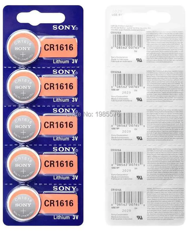 Alt view image 5 of 6 - 1PC For Sony CR1616 Button Cell Battery For Watch Car Remote Key cr 1616 ECR1616 GPCR1616 L28 3v Lithium Battery