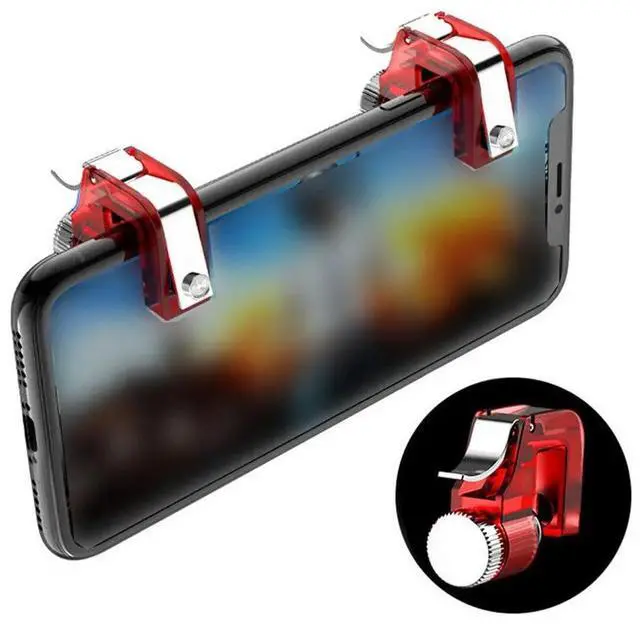 Alt view image 2 of 6 - 2pcs/lot R11 Metal Smart Phone Mobile Gaming Trigger For PUBG Mobile Gamepad Fire Button Aim Key L1 R1 Shooter Pubg Controller