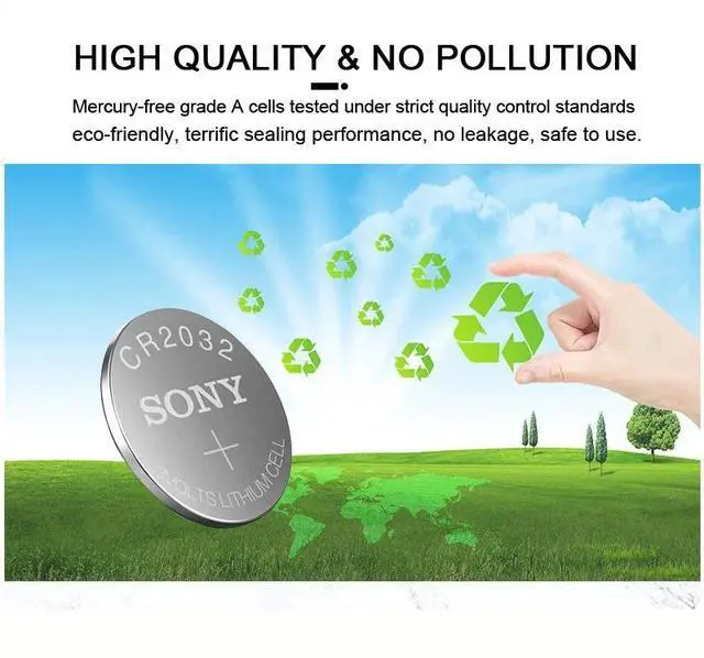 Alt view image 5 of 6 - 2PC For SONY CR2032 battery 3V Lithium Batteries BR2032 DL2032 ECR2032 CR 2032 Button Coin Battery For Watch Calculator