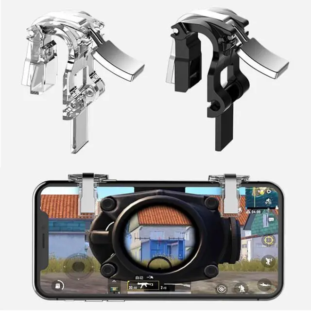 Alt view image 2 of 6 - L1 R1 PUBG Mobile Trigger Controller For iPhone Android L1R1 Shoot Fire Button Game Joystick Gamepad Aim Key Smartphone Phone