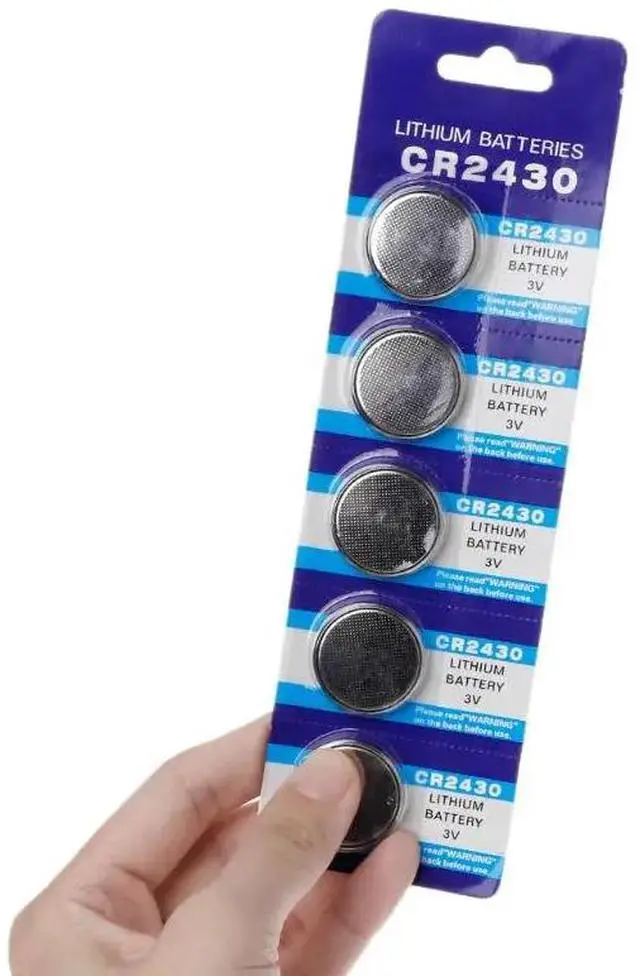 Alt view image 3 of 6 - 5PCS Button Battery CR2430 3V Electronic Lithium Coin Cell Batteries DL2430 BR2430 ECR2430 KL2430 EE6229 Watch Toy Headphone
