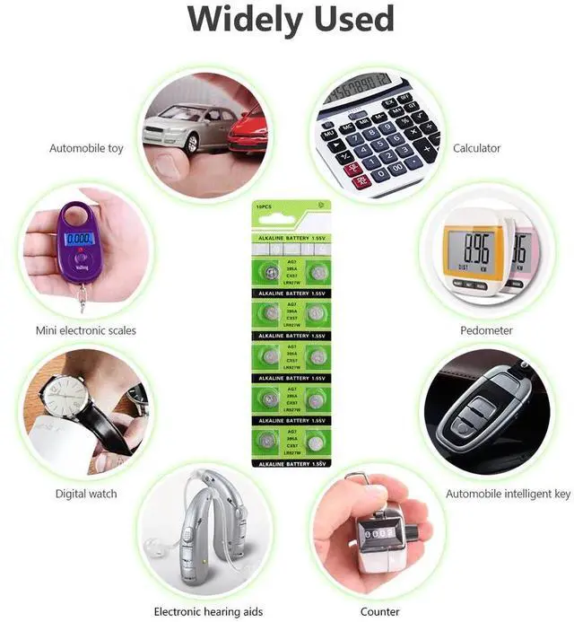 Alt view image 6 of 6 - 40PCS 1.55V AG7 LR927 LR 927 Alkaline Battery Button Coin Cell Watch Batteries LR927 LR57 SR927W 399 GR927 395A 195 395 399