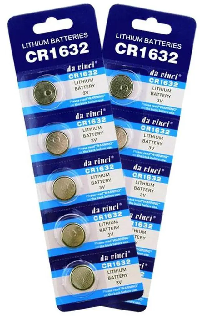 Alt view image 2 of 6 - 10pcs CR1632 Liion Cell 3V Lithium Battery Button Coin Cell 1632 BR1632 ECR1632 DL1632 KCR1632 LM1632 KL1632 L1632 KECR1632