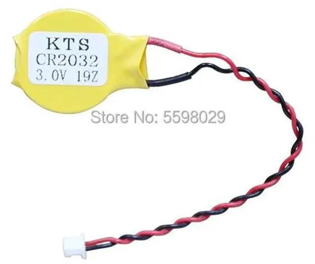 Alt view image 3 of 6 - 2pcs KTS CR2032 CR2032W 3V 220mah lithium battery for CMOS BIOS Computer motherboard Button batteries with plug