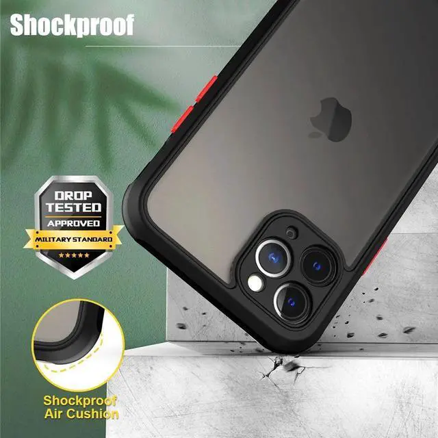 Alt view image 2 of 6 - Armor Transparent Shockproof Bumper Phone Case For iPhone SE 11 Pro Max X XR XS Max 7 8 Plus Camera Protection Acrylic+TPU Cover