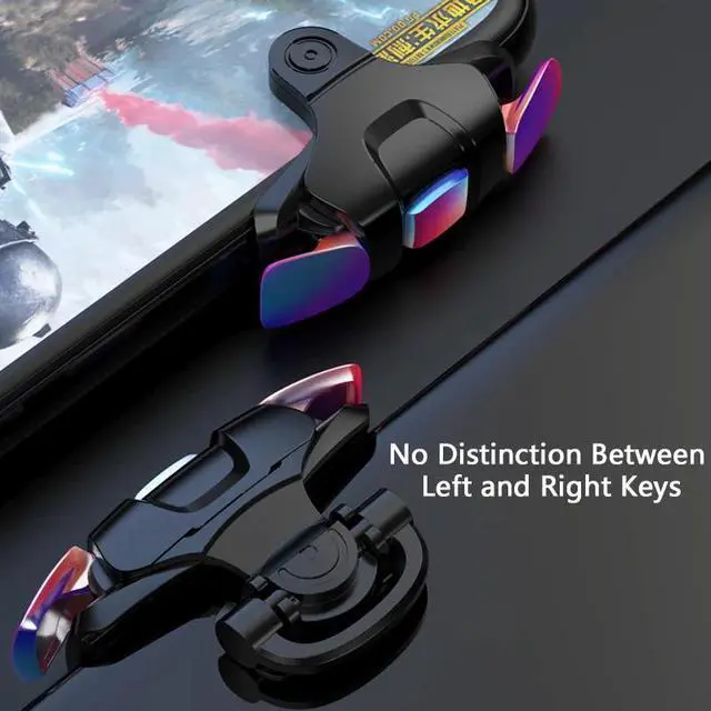 Alt view image 4 of 6 - Phone Mobile Gaming Trigger Fire Button Handle Shooter Game Joysticks Gamepad For PUBG Fire Shooting Aim Key L1R1 Controller