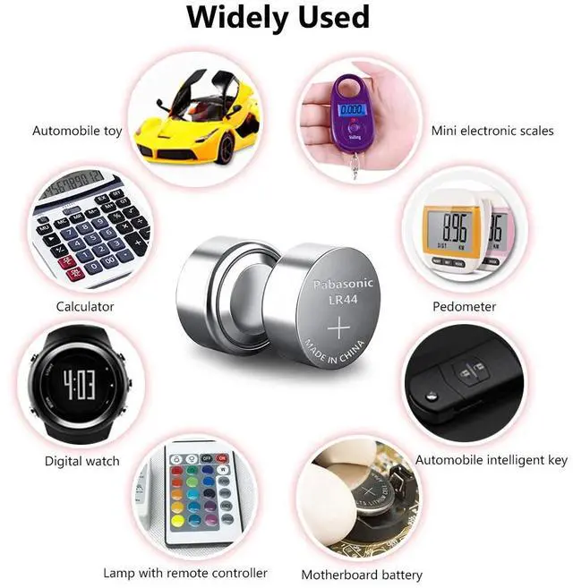 Alt view image 4 of 6 - 4pcs 1.5V Zinc AG13 LR 44 LR44 Button Coin Cell Watch Clock Laser Pointer Scale Batteries GP76 GPA76  L1154 SR44 SR44W