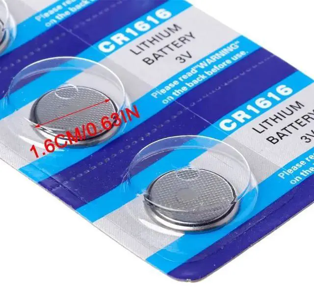 Alt view image 5 of 6 - 5PCS Button Battery CR1616 Lithium Coin Cell Batteries 3V DL1616 ECR1616 LM1616 CR 1616 Electronic Car Key Watch Toy Remote