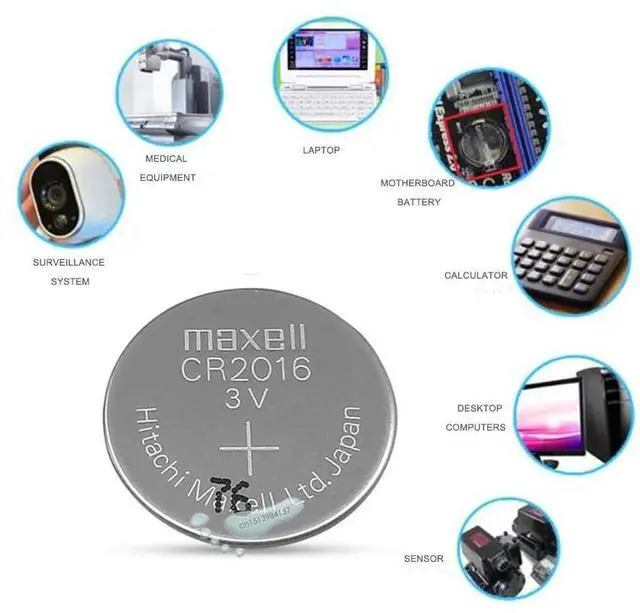 Alt view image 4 of 4 - 5pc maxell brand  battery cr2016 3v button cell coin batteries for watch computer cr 2016