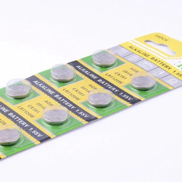 Alt view image 3 of 6 - 10pcs AG8 AG 8 LR1120 Watch Clock Pilas GP391 SR1120W Alkaline Coin Cell Button Batteries For Relogio Celular Calculator
