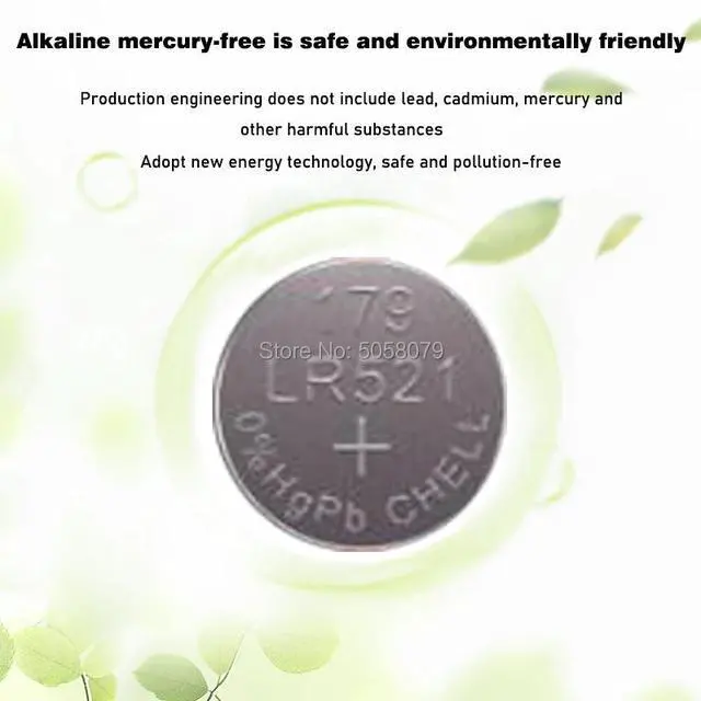 Alt view image 4 of 6 - 20x AG0 Alkaline Button Coin Cell Batteries 379 SR521SW D379 V379 V520 280-59 GP379 SR63 AG0 618 JA LR521 Watch Bateria