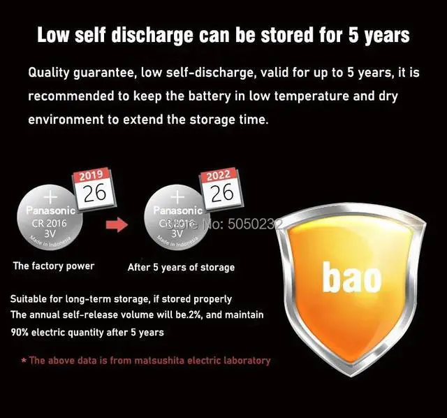 Alt view image 4 of 6 - cr2016 5PCS brand  battery for 3v button cell coin batteries for watch computer cr 2016 For Toys