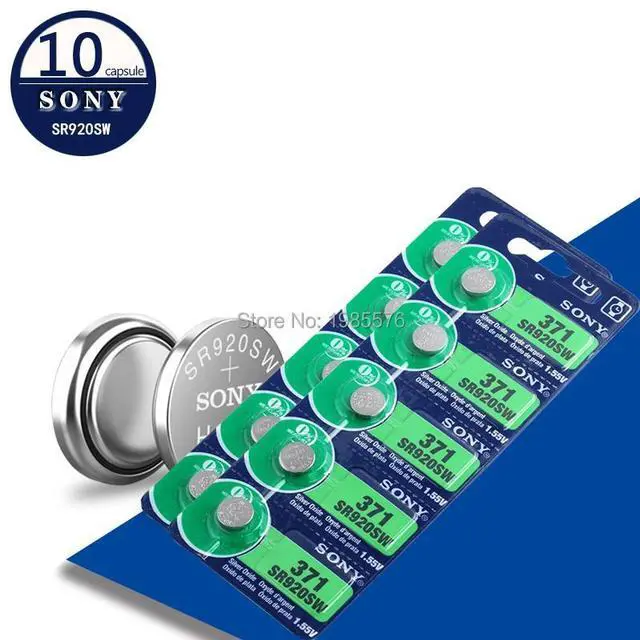 Main image of 10pcs For Sony 45mAh 1.55V AG6 371 SR920SW LR920 171 370 L921 LR69 SR920 Button Batteries For Watch Toy Remote Cell Coin Battery