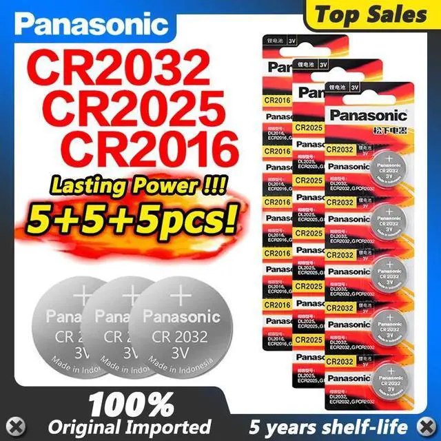 Main image of Hot sale  5pcs cr2016+5pcs cr2025+5pcs cr2032 3v button cell coin lithium li-ion batteries for watch car toy