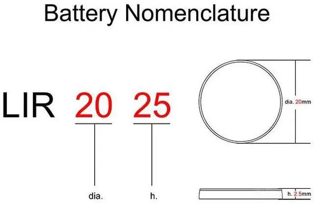Alt view image 3 of 3 - Li-ion Rechargeable Battery LIR2025 3.6V Lithium Button Built-in Coin Cell Batteries Watch Cells LIR 2025 Replaces CR2025