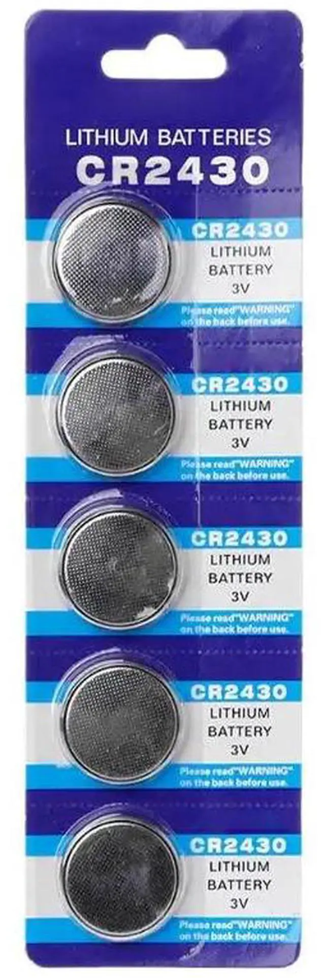 Alt view image 5 of 6 - 5PCS Button Battery CR2430 3V Electronic Lithium Coin Cell Batteries DL2430 BR2430 ECR2430 KL2430 EE6229 Watch Toy Headphone