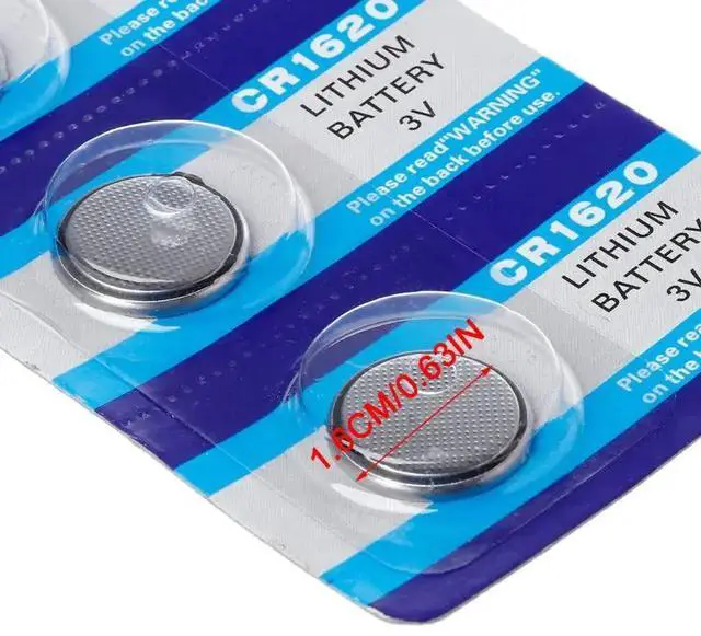 Alt view image 3 of 6 - 5PCS Lithium Battery CR1620 Electronic Button Coin Cell Batteries 3VECR1620 DL1620 5009LC Watch Toy Remote CR 1620 270B