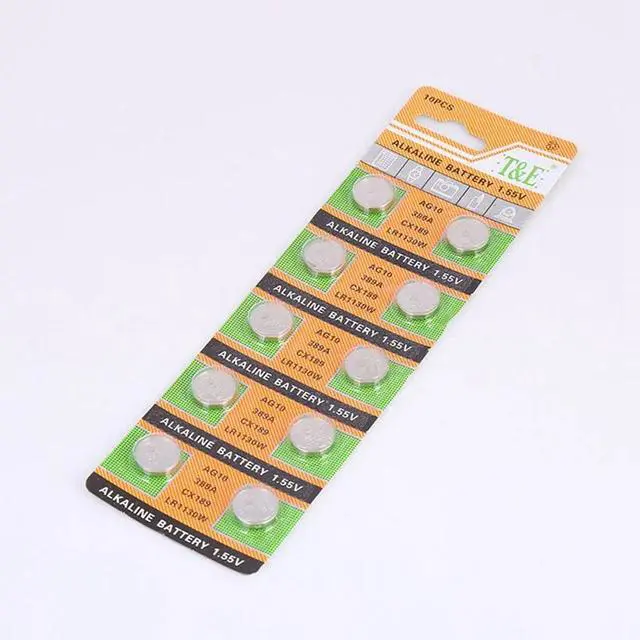 Alt view image 2 of 6 - 10PCS/LOT AG10 LR1130 LR1131 389 Button Battery Bicycle Valve Lamp Nozzle Lamp Universal Electronic Computer Battery