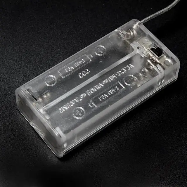 Alt view image 4 of 5 - 1PCS 3V Transparent Battery Box 2xAA Battery Holder With NO/OFF Button Switch &Wire Lead For AA Rechargeable Battery