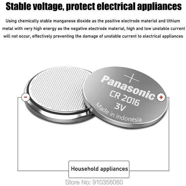 Alt view image 2 of 6 - 5pcs CR2016 3V  Lithium Button Cell Coin Batteries For Watch Toy Remote Clocks Watches Computers Voice Recorders