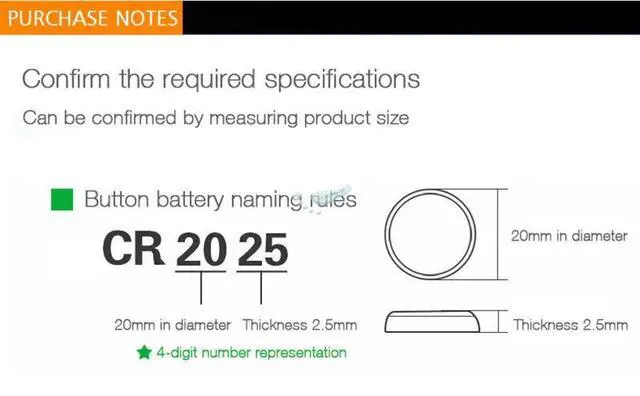 Alt view image 3 of 4 - kpay 10pcs CR2025 CR 2025 3V Lithium Li-ion Button Coin Battery DL2025 BR2025 KCR2025 for remote control electronic