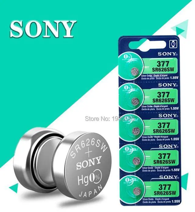 Alt view image 2 of 6 - 20Pcs FOR SONY 1.55V AG4 377A 377 LR66 LR626 SR626SW SR66 AG4 AG 4 Button Batteries For Watch Toys Remote Cell Coin Battery