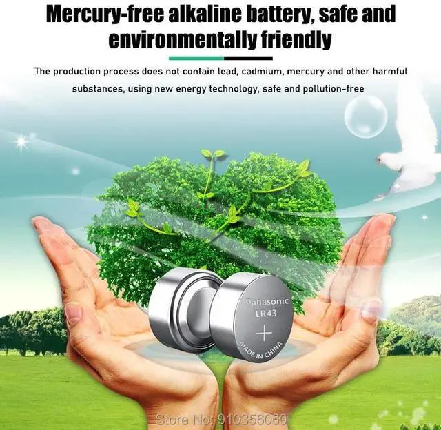 Alt view image 3 of 6 - 2pcs Alkaline Battery  1.55V AG12 LR43 Button Batteries SR43 186 SR1142 LR1142 LR1144 V12GA AG 12 For Watch Toys