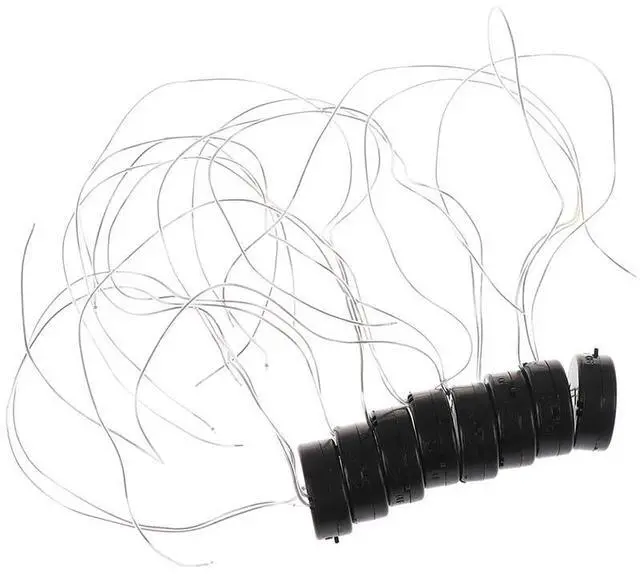 Alt view image 4 of 6 - 8Pcs Black Wire Lead 2x3V CR2032 Coin Cell Button Battery Holder Case
