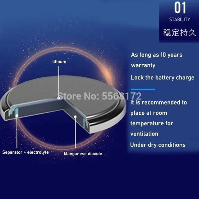 Alt view image 4 of 5 - High Quality 5PCS Sony 3V CR2016 Lithium Cell Button Battery DL2016 KCR2016 CR 2016 Button batteries for watch Calculators