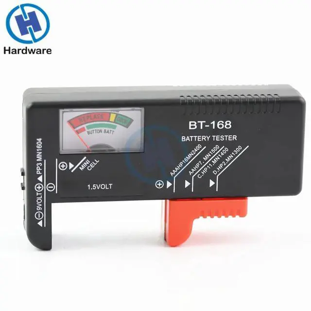 Alt view image 2 of 6 - BT168 Portable Universal Digital Battery Tester Volt Checker For AA AAA 9V Button Multiple Size Battery Tester Checker
