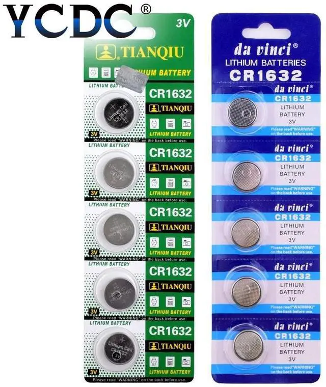 Alt view image 3 of 6 - 5pcs/pack CR1632 Button Batteries LM1632 BR1632 ECR1632 Cell Coin Lithium Battery 3V CR 1632 For Watch Electronic Toy Remote