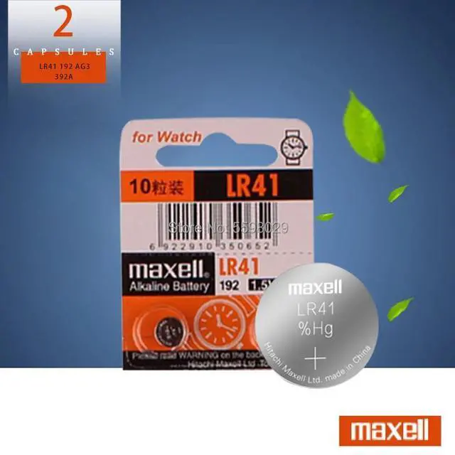 Main image of 2pcs/lot SR41 AG3 G3A L736 192 392A for Maxell LR41 Button Cell Battery 1.5V Lithium Coin Batteries LR 41