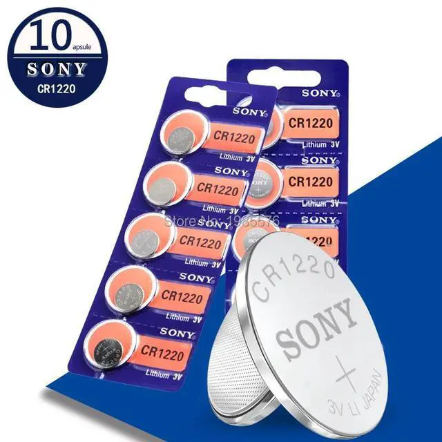 Main image of 10pcs/lot For Sony CR1220 Button Cell Battery For Watch Car Remote Key cr 1220 ECR1220 GPCR1220 3v Lithium Batteries