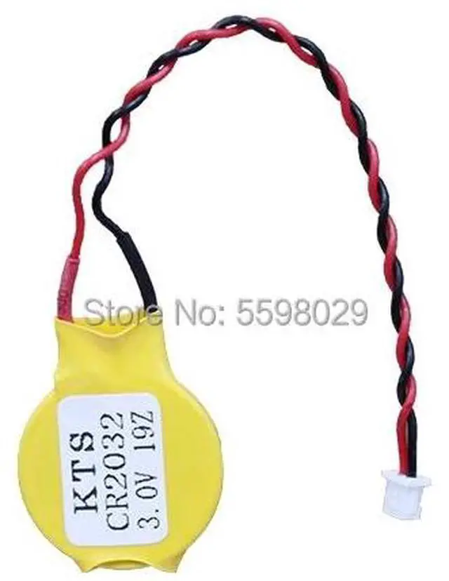 Alt view image 4 of 6 - 2pcs KTS CR2032 CR2032W 3V 220mah lithium battery for CMOS BIOS Computer motherboard Button batteries with plug