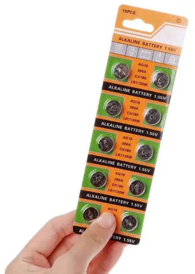 Main image of 10PCS Button Coin Cell Battery AG10 1.5V Watch Batteries SR54 389 189 LR1130 SR1130 Toys Control Remote