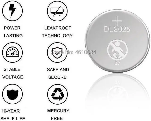 Alt view image 4 of 6 - 6pcs brand  battery for DURACELL cr2025 3v button cell coin batteries for watch computer cr 2025