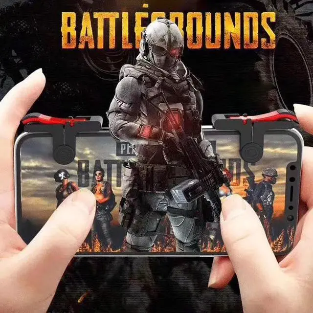 Alt view image 4 of 6 - D9 Mobile Game Gamepad Trigger Joystick Fire Button Controller Shooter for PUBG Handle For Phone Android iPhone PC Game Pad