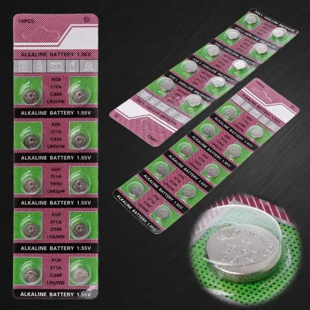 Alt view image 3 of 6 - 10PCS Alkaline Battery AG6 1.55V Button Coin Cell 371 SR920SW LR920 SR927 171 370 L921 LR69 SR920 Watch Batteries