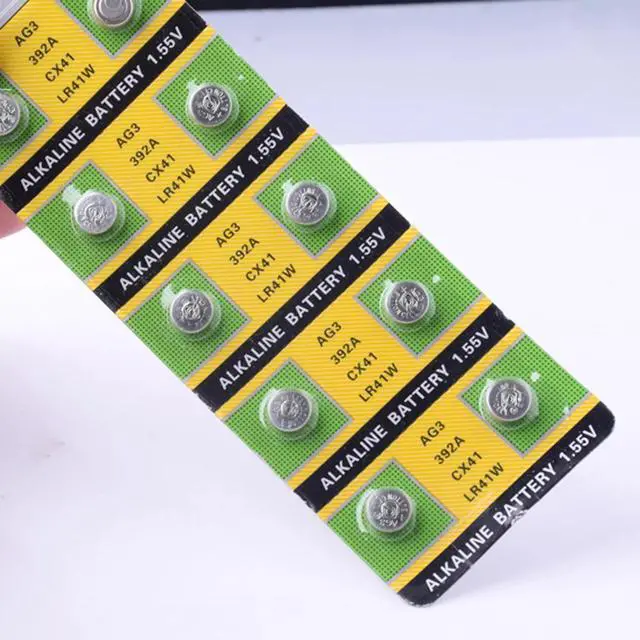 Alt view image 3 of 5 - 20PCS/lot AG3 392A L736 LR41 392 384 SR41SW CX41 192 button cell Coin Battery for watch ,20pcs 1.55V AG3 Alkaline Battery