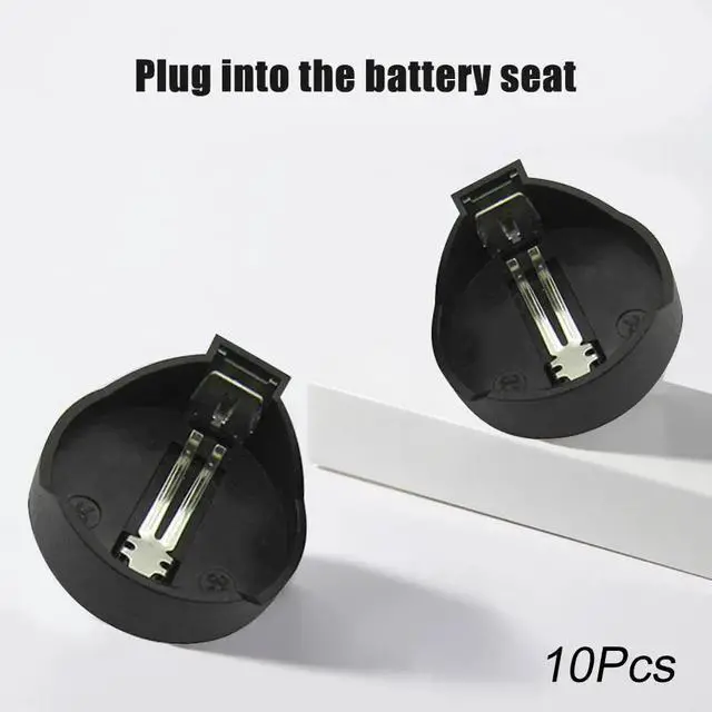Alt view image 2 of 6 - 10Pcs Black CR2032 3V Button Cell Box Coin Cell Battery Socket Holder Case Wholesale Battery Box