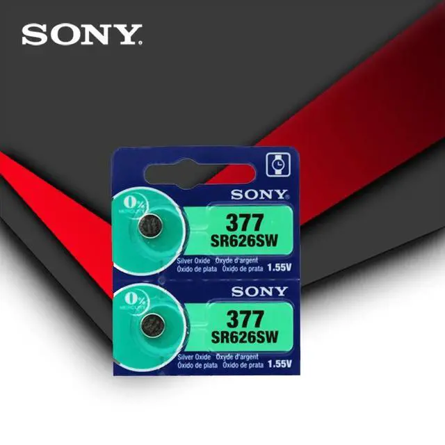 Alt view image 2 of 3 - 5pcs Sony 377 SR626SW SR626 AG4 1.55V Silver Oxide Watch Battery SR626SW 377 Button Coin Cell MADE IN JAPAN