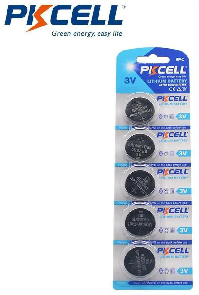 Main image of 5Pcs/Lot PKCELL CR2325 3V BR2325 ECR2325 CR 2325 Lithium Battery Button Cell Batteries